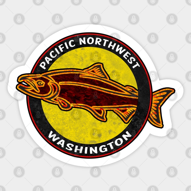 Washington Pacific Northwest Salmon Sticker by TravelTime